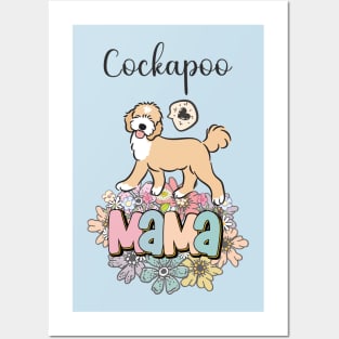 White and Apricot Cream Golden Cockapoo Mama 1 Posters and Art